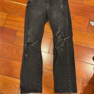 Distressed Black Jeans for Men
